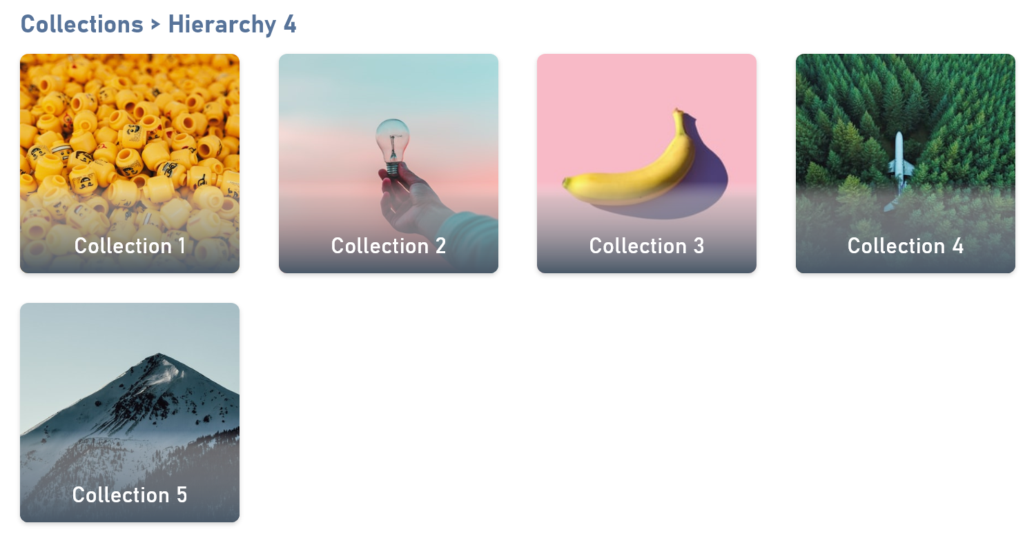 The Collections component of Swipe