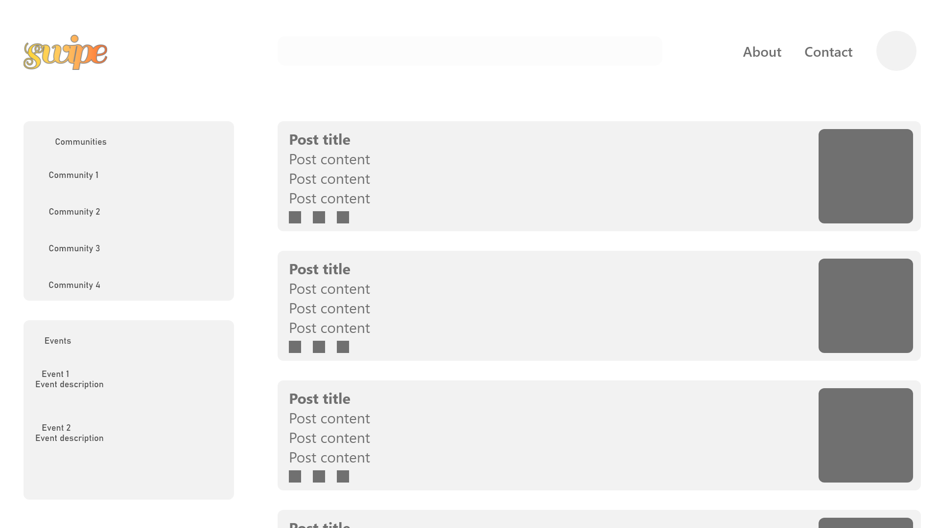 Wireframe for engagement on a post